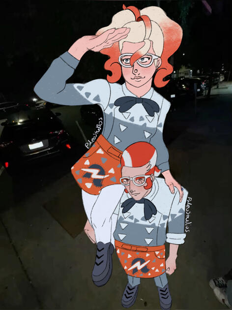 Draw-Over - Griselle and Grisham (Pokémon)